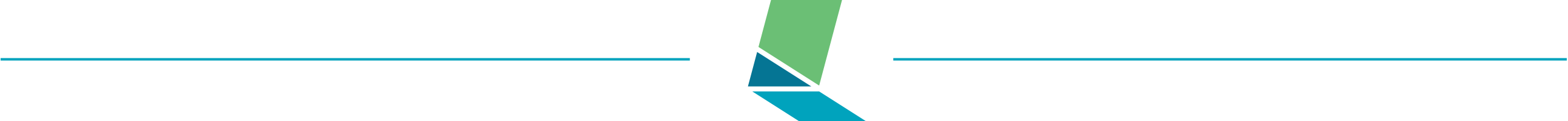 An L made of three parallelograms with a line on either side.